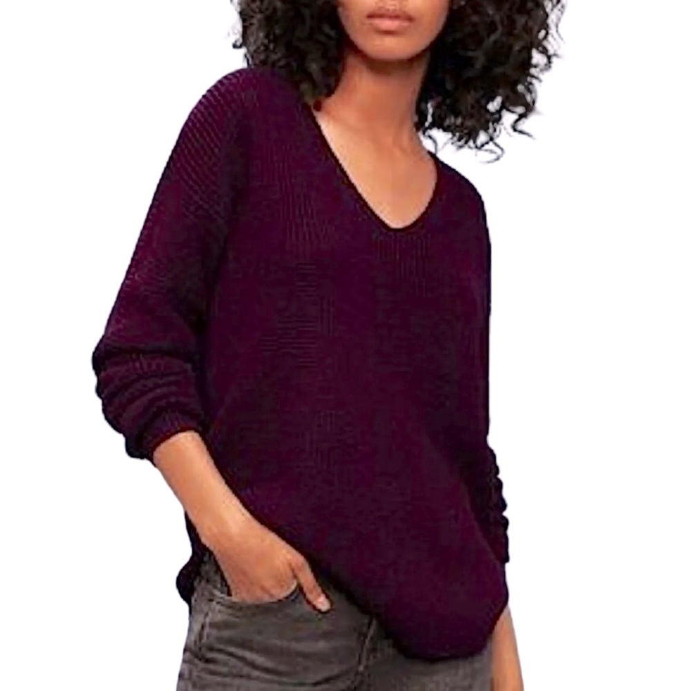 Aritzia Wilfred Burgundy Wine Sweater XXS